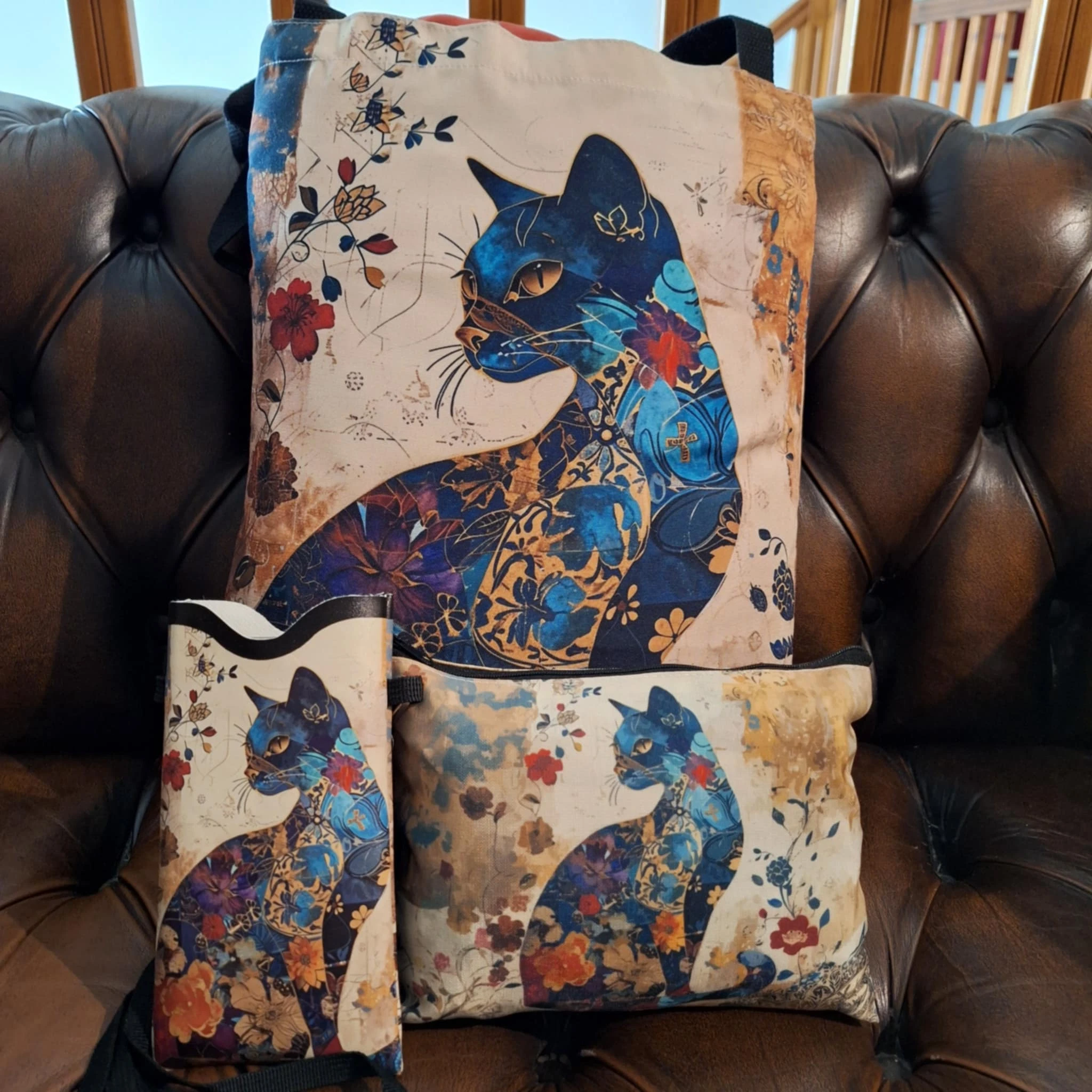 Lot de 3 sacs “Chat Chic” – Élégance féline en trio